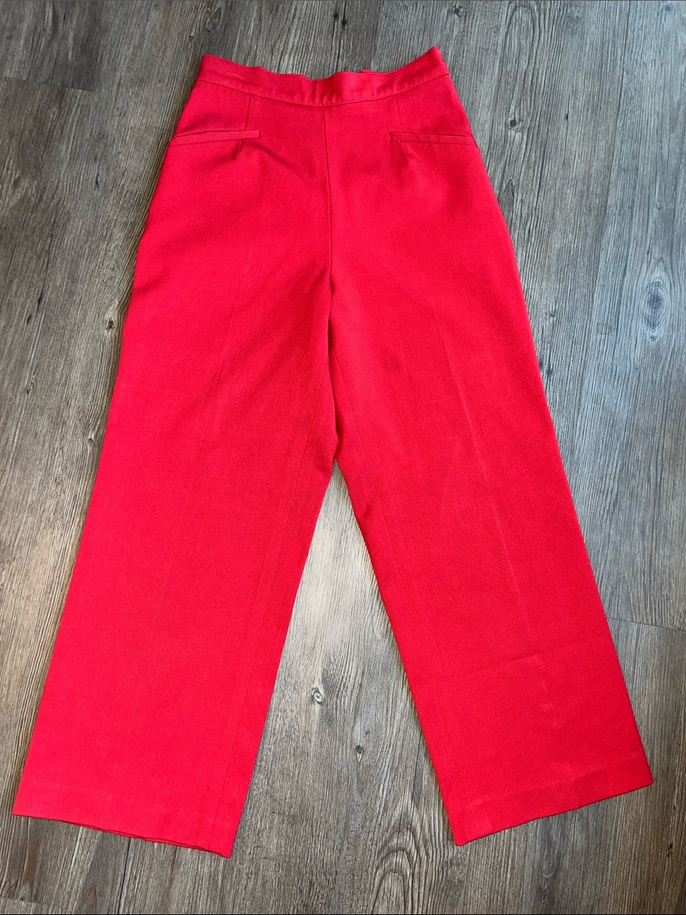 FABRIZIO GIANNI High-Rise Wide Leg Pants in Bright Red